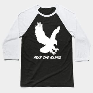 Gila Ridge Fear the Hawks White Baseball T-Shirt